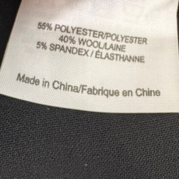 Tory Burch Womens Azalea Slim Pants Wool Blend Side Zip Gold Logo Medallion 8 - Picture 5 of 8